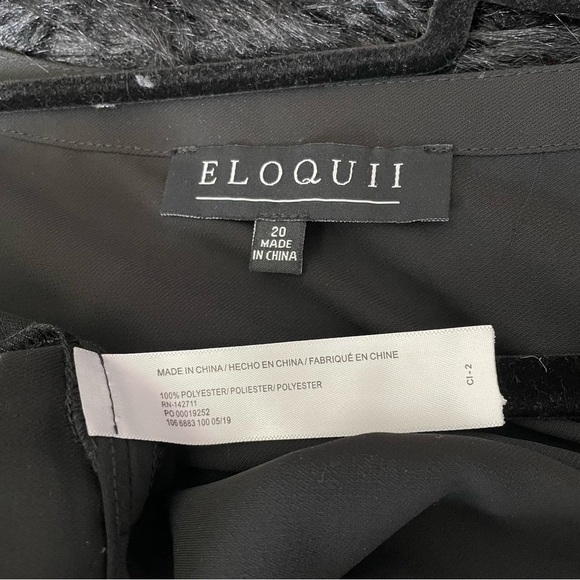 Eloquii black blouse with sash and arm detail, size 20, NWT - Picture 10 of 12